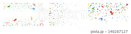 Colorful confetti set for party celebration 3D Colorful confetti set for party celebration 3D 140287127