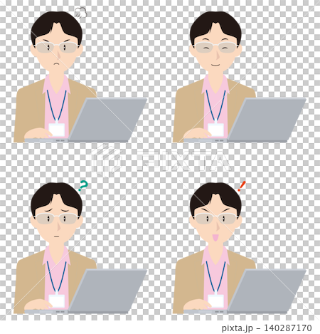 ノートPCと男性SE② ノートPCと男性SE② 140287170