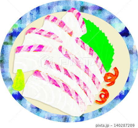 鯛の刺身のイラスト 鯛の刺身のイラスト 140287209