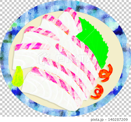 鯛の刺身のイラスト 鯛の刺身のイラスト 140287209