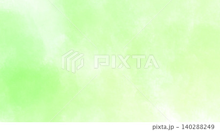 画用紙に水彩絵の具で描かれた、淡い緑色の無地の背景 画用紙に水彩絵の具で描かれた、淡い緑色の無地の背景 140288249