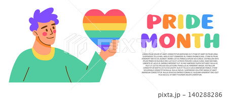 Pride month concept. Flat style illustration Pride month concept. Flat style illustration 140288286