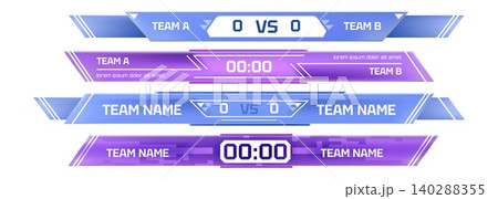Sport scoreboard templates, lower third display Sport scoreboard templates, lower third display 140288355