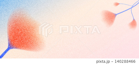 Gentle poppy grain blur on coral and blue gradient background. Red grainy gentle tulip blossoms for summer banner. Botanical floral vector with ombre haze in warm tones. Template for presentation Gentle poppy grain blur on coral and blue gradient background. Red grainy gentle tulip blossoms for summer banner. Botanical floral vector with ombre haze in warm tones. Template for presentation 140288466