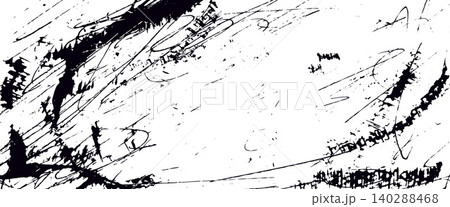 Brush texture with messy black stroke and dynamic scratch on overlay art. Abstract brush marks and doodle texture with squiggle line. Modern grunge vector for punk graphic and presentation design Brush texture with messy black stroke and dynamic scratch on overlay art. Abstract brush marks and doodle texture with squiggle line. Modern grunge vector for punk graphic and presentation design 140288468