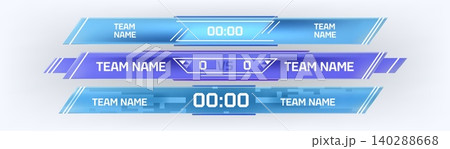 Sports match scoreboard templates set Sports match scoreboard templates set 140288668