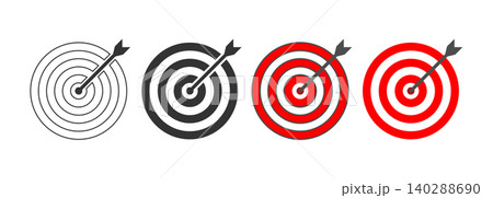 Target Bullseye Goal Achievement Icons 140288690