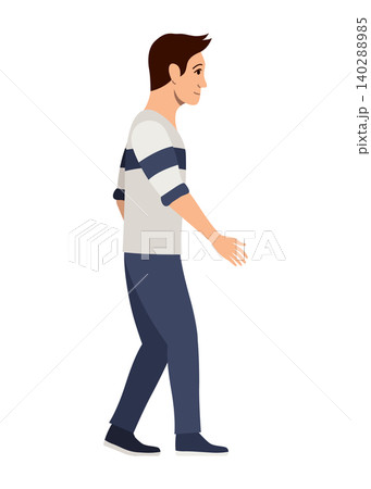 Animated sequence of a man walking forward 140288985