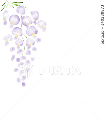 水彩で描いた藤の花の背景フレーム 140289973