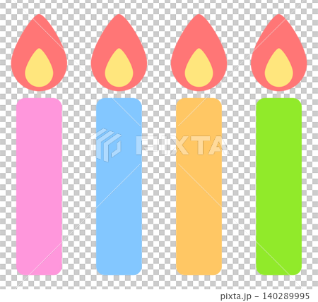 Cute candle set of 4 colors Cute candle set of 4 colors 140289995