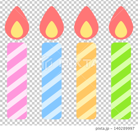 一套4支可愛條紋蠟燭 一套4支可愛條紋蠟燭 140289997