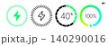 Charging battery. Power charger icon 140290016