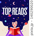 Book, Imagination, Dreams. Girl reading 140290020