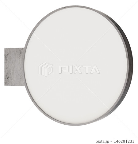 A round signboard is cut out and rendered in three dimensions. It has a clear background, making it easy to use for various display needs and branding options A round signboard is cut out and rendered in three dimensions. It has a clear background, making it easy to use for various display needs and branding options 140291233