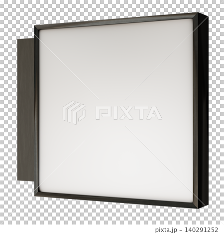 The signboard is shown in a rectangular shape with a simple design. It has a three-dimensional look and is cut out for display purposes. The background is clear The signboard is shown in a rectangular shape with a simple design. It has a three-dimensional look and is cut out for display purposes. The background is clear 140291252