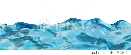 The scene shows a smooth surface of water waves rendered in three dimensions. The blue footer provides a simple yet effective contrast against the clear background. Light reflects off the waves The scene shows a smooth surface of water waves rendered in three dimensions. The blue footer provides a simple yet effective contrast against the clear background. Light reflects off the waves 140291304
