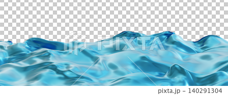 The scene shows a smooth surface of water waves rendered in three dimensions. The blue footer provides a simple yet effective contrast against the clear background. Light reflects off the waves The scene shows a smooth surface of water waves rendered in three dimensions. The blue footer provides a simple yet effective contrast against the clear background. Light reflects off the waves 140291304