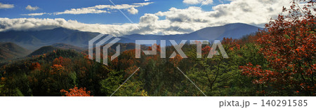 The Great Smoky Mountains in Autumn at Gatlinburg, Tennessee The Great Smoky Mountains in Autumn at Gatlinburg, Tennessee 140291585