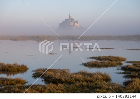 Mont Saint-Michel Abbey and Village, Normandy, France Mont Saint-Michel Abbey and Village, Normandy, France 140292144