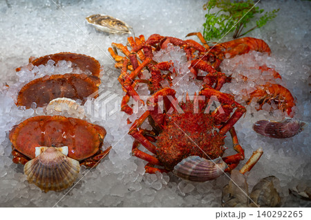 Raw Seafood and Fish Variety at Cancale Market 140292265