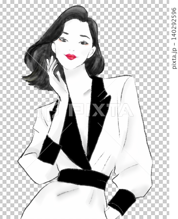 一個美麗的女人微笑 一個美麗的女人微笑 140292596