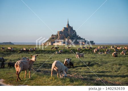 Mont Saint-Michel Abbey and Village, Normandy, France 140292639