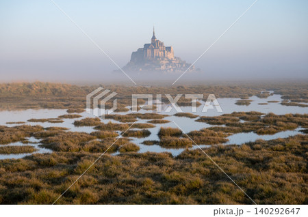Mont Saint-Michel Abbey and Village, Normandy, France Mont Saint-Michel Abbey and Village, Normandy, France 140292647