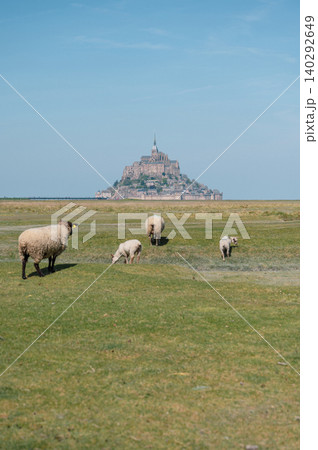 Mont Saint-Michel Abbey and Village, Normandy, France Mont Saint-Michel Abbey and Village, Normandy, France 140292649