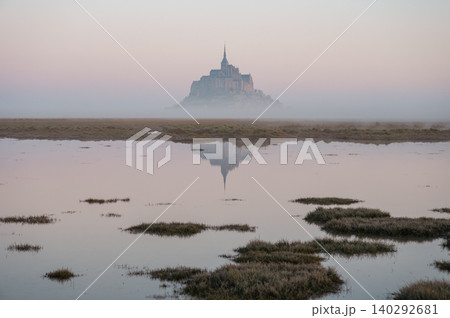 Mont Saint-Michel Abbey and Village, Normandy, France Mont Saint-Michel Abbey and Village, Normandy, France 140292681