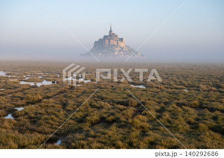 Mont Saint-Michel Abbey and Village, Normandy, France 140292686