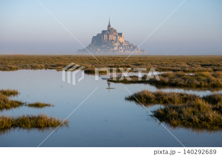Mont Saint-Michel Abbey and Village, Normandy, France Mont Saint-Michel Abbey and Village, Normandy, France 140292689
