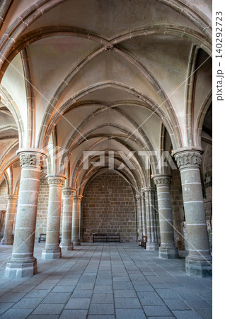 Interior of Mont Saint-Michel Abbey Interior of Mont Saint-Michel Abbey 140292723