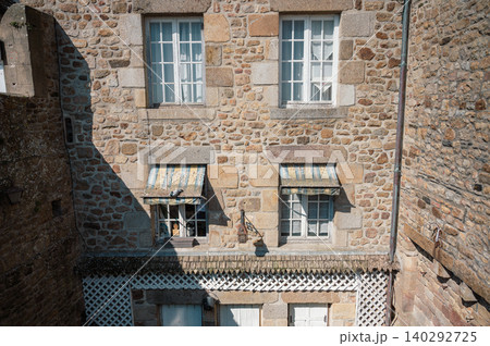 Exterior View of the Village of Mont Saint-Michel Exterior View of the Village of Mont Saint-Michel 140292725