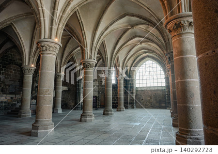 Interior of Mont Saint-Michel Abbey 140292728