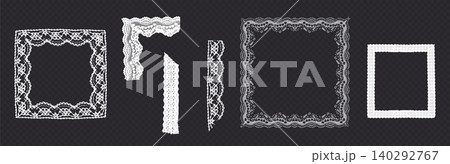 Set of elegant lace frames and corners Set of elegant lace frames and corners 140292767