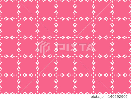 Abstract geometric pattern. A seamless vector background. White and pink ornament. Graphic modern pattern. Simple lattice graphic design Abstract geometric pattern. A seamless vector background. White and pink ornament. Graphic modern pattern. Simple lattice graphic design 140292905