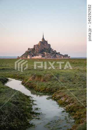 Mont Saint-Michel Abbey and Village, Normandy, France Mont Saint-Michel Abbey and Village, Normandy, France 140292982