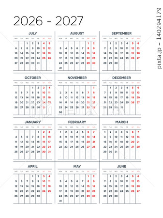 English 2026-2027 Vertical 3x4 Grid Blank Annual Planner Grid Clean Business Yearly Calendar Template (Compatible with 2037-2038 and 2054-2055). 140294179