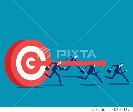 Big red arrow pointing forward Shows a clear business direction Big red arrow pointing forward Shows a clear business direction 140294327