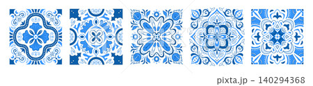 Mediterranean greek tile patterns, italian mosaic 140294368