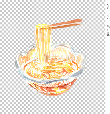 Watercolor illustration of tokoroten (agar jelly) 140294602