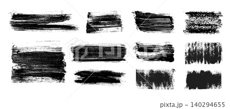 Bold paint strokes with brush texture, roller line Bold paint strokes with brush texture, roller line 140294655