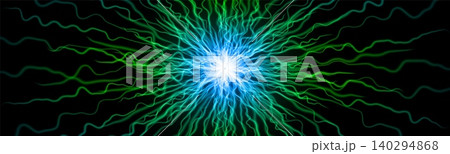 Neural network background with glowing neuron 140294868