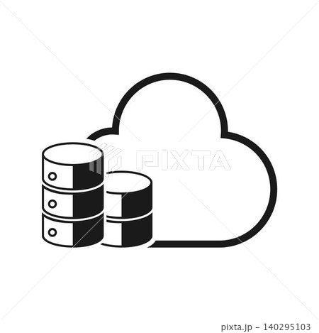 Cloud Storage Database Network Server Icon Design 140295103