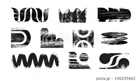 Bold paint strokes with brush texture, roller line Bold paint strokes with brush texture, roller line 140295602