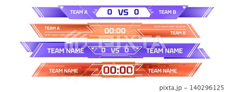 Sport scoreboard templates, lower third display Sport scoreboard templates, lower third display 140296125