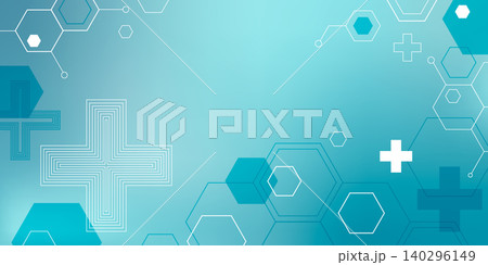 Medical vector background with hexagon pattern Medical vector background with hexagon pattern 140296149
