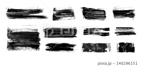 Bold paint strokes with brush texture, roller line 140296151