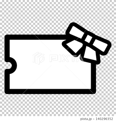 Simple and cute coupon icon (monochrome) Simple and cute coupon icon (monochrome) 140296352