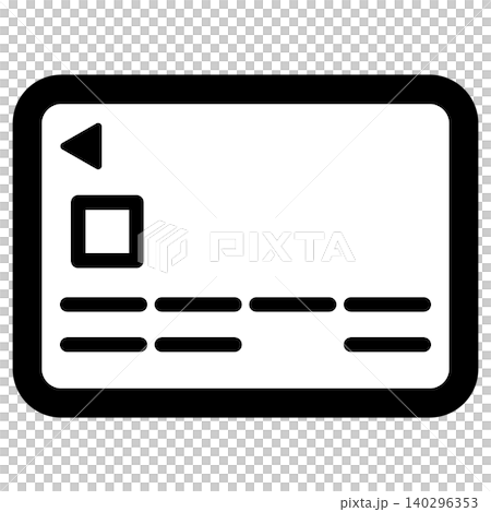 Simple and cute credit card icon (monochrome) Simple and cute credit card icon (monochrome) 140296353
